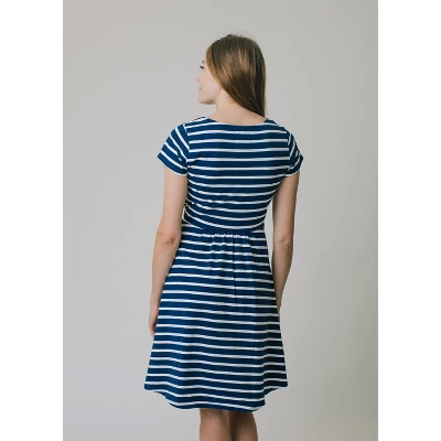 Hope & Henry Women's Organic Cotton Tie-Waist Knit Dress 5 Hope & Henry Women's Organic Cotton Tie-Waist Knit Dress - Image 3