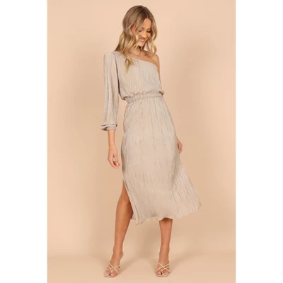 Petal And Pup Womens Pontee One Shoulder Pleated Midi Dress 8 Petal And Pup Womens Pontee One Shoulder Pleated Midi Dress - Image 6