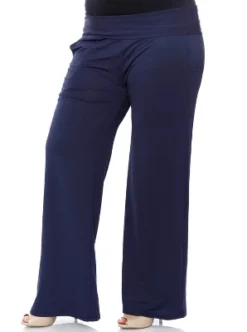 Women's Plus Size Solid Palazzo Pants - White Mark -Dresses City Shop GUEST f9eea75c 1a66 46ee ad4d fe896a60e316