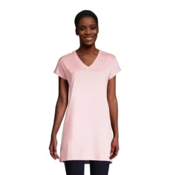 Lands' End Women's Short Sleeve Supima Cotton Xlong Vneck Tunic 15 Lands' End Women's Short Sleeve Supima Cotton Xlong Vneck Tunic -Dresses City Shop GUEST fb609996 f223 4835 b929 de0fda7e2c59