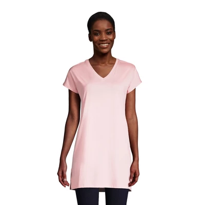 Lands' End Women's Short Sleeve Supima Cotton Xlong Vneck Tunic 9 Lands' End Women's Short Sleeve Supima Cotton Xlong Vneck Tunic - Image 7