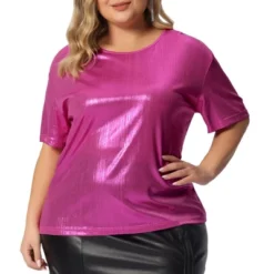 Agnes Orinda Women's Plus Size Metallic Holographic Concert Carival Party Blouse 15 Agnes Orinda Women's Plus Size Metallic Holographic Concert Carival Party Blouse -Dresses City Shop GUEST fbe252bb b7e1 4069 97f0 1e0887bb729e