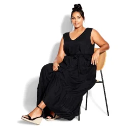 Women's Plus Size Seashore Maxi Dress - Black | LORALETTE 7 Women's Plus Size Seashore Maxi Dress - Black | LORALETTE -Dresses City Shop GUEST fe921321 941c 43a8 a331 19e7929fe856