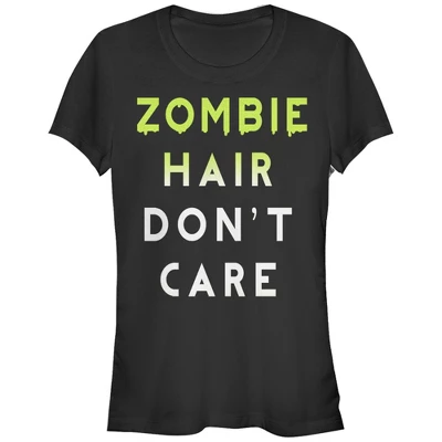 Junior's CHIN UP Halloween Zombie Hair Don't Care T-Shirt 4 Junior's CHIN UP Halloween Zombie Hair Don't Care T-Shirt - Image 2