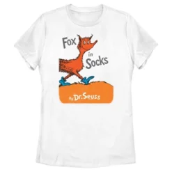 Women's Dr. Seuss Fox In Socks Book Cover T-Shirt 7 Women's Dr. Seuss Fox In Socks Book Cover T-Shirt -Dresses City Shop GUEST ff4dbff6 7444 4d2a 997c dce0632d6f96